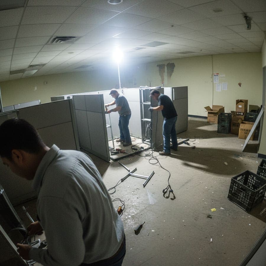 Air mover deployment for fast drying after commercial extraction